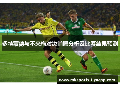 多特蒙德与不来梅对决前瞻分析及比赛结果预测